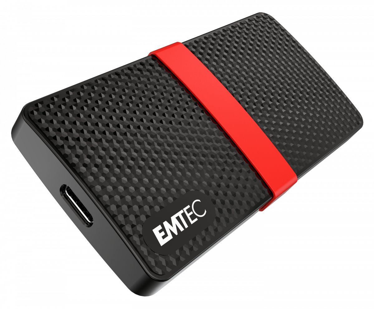 Emtec X200 128 GB USB tipo-C 3.2 Gen 1 (3.1 Gen 1) Nero, Rosso [ECSSD128GX200]