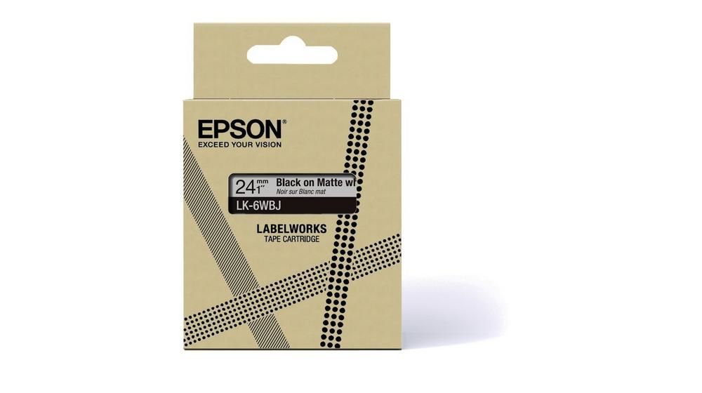 Epson LK-6WBJ Nero, Bianco [C53S672064]