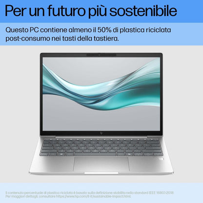 HP EliteBook 630 G11 Intel Core Ultra 7 155U Computer portatile 33,8 cm (13.3") WUXGA 16 GB DDR5-SDRAM 512 GB SSD Wi-Fi 6E (802.11ax) Windows 11 Pro Argento [A37RWET#ABZ]