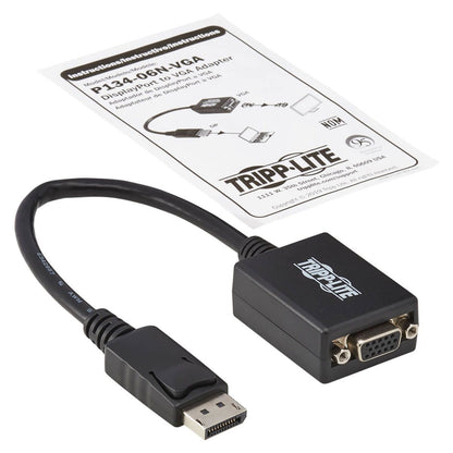 Tripp Lite P134-06N-VGA cavo e adattatore video 0,15 m DisplayPort VGA (D-Sub) Nero [P134-06N-VGA]