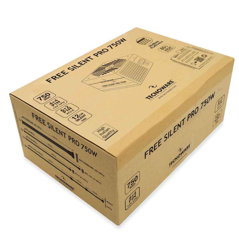 Tecnoware FAL751FSP12 alimentatore per computer 750 W 24-pin ATX ATX Nero [FAL751FSP12]