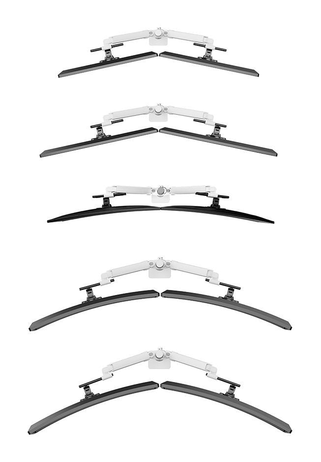 Neomounts DS65S-950WH2 Braccio per monitor 24-34" - molla a gas - Topfix - multiregolabile - 180-stop [DS65S-950WH2]