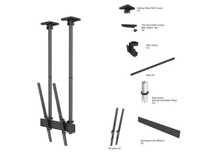 ITB MB6133 Supporto TV a parete 2,54 m (100") Nero [MB6133]