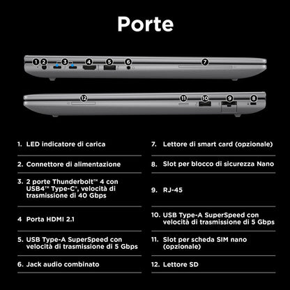 HP ZBook Power 16 G11 A AMD Ryzen 7 8845HS Workstation mobile 40,6 cm (16") WUXGA 32 GB DDR5-SDRAM 1 TB SSD NVIDIA RTX A1000 Wi-Fi 6E (802.11ax) Windows 11 Pro Grigio [A3YZ6ET#ABZ]