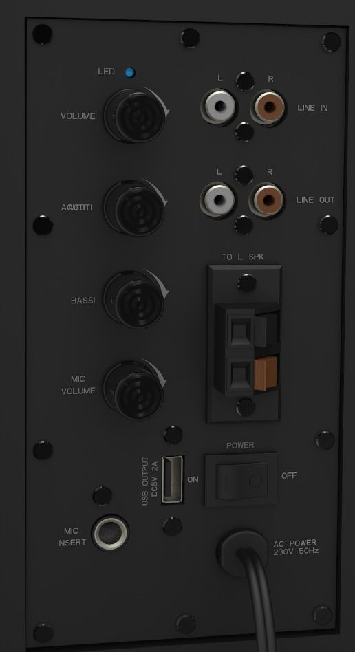 Empire Media HS.WALL250MB altoparlante 2-vie Nero Cablato 250 W [HS.WALL250MB]