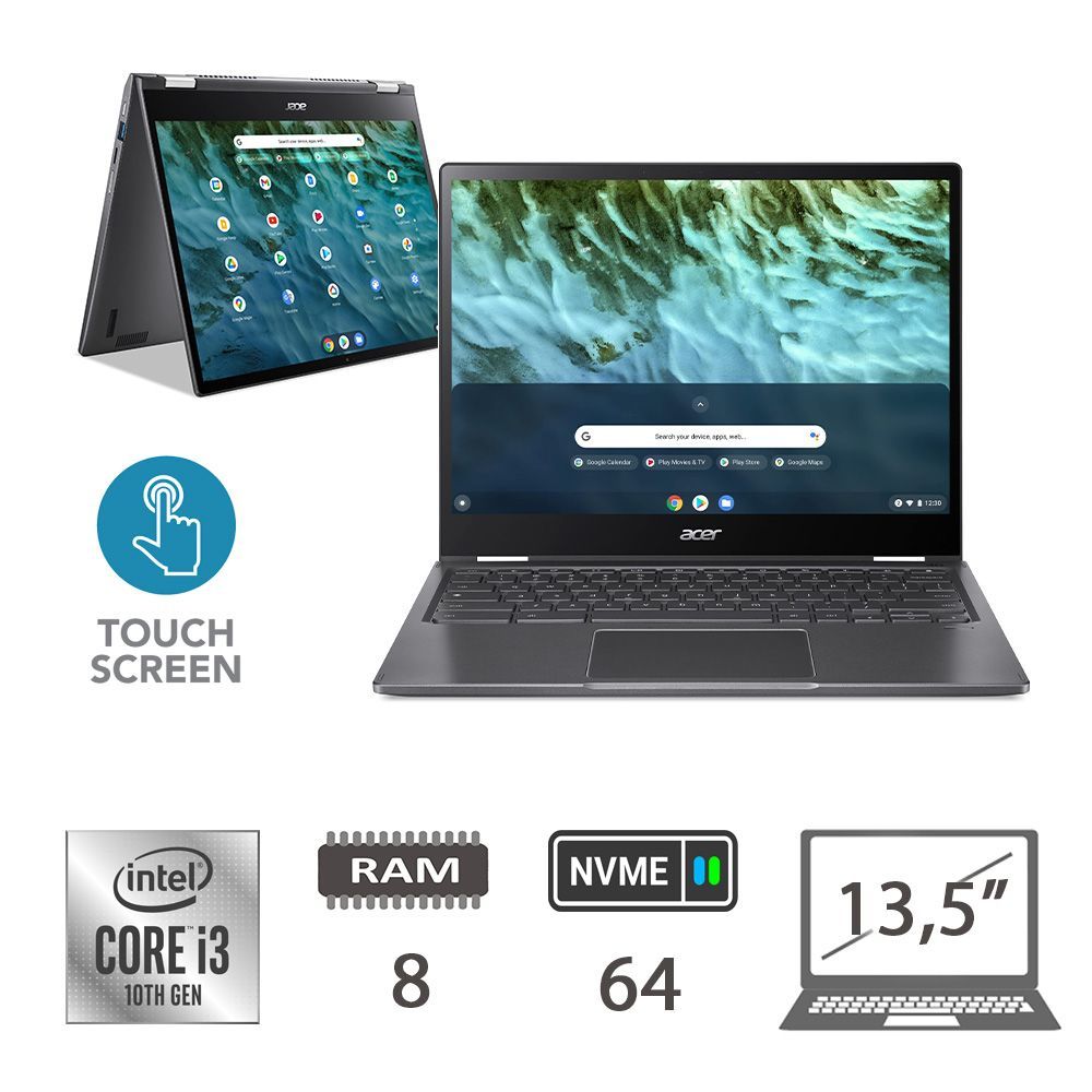 ACER SPIN713 TS I3-10110U/8/64GB/13,5 /CHROMEOS/2Y [007258PCR-EU]