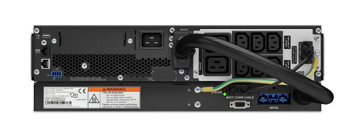 APC SMART-UPS SRT LI-ION 3000VA RM ACCS gruppo di continuità (UPS) Doppia conversione (online) 3 kVA 2700 W [SRTL3000RMXLI]