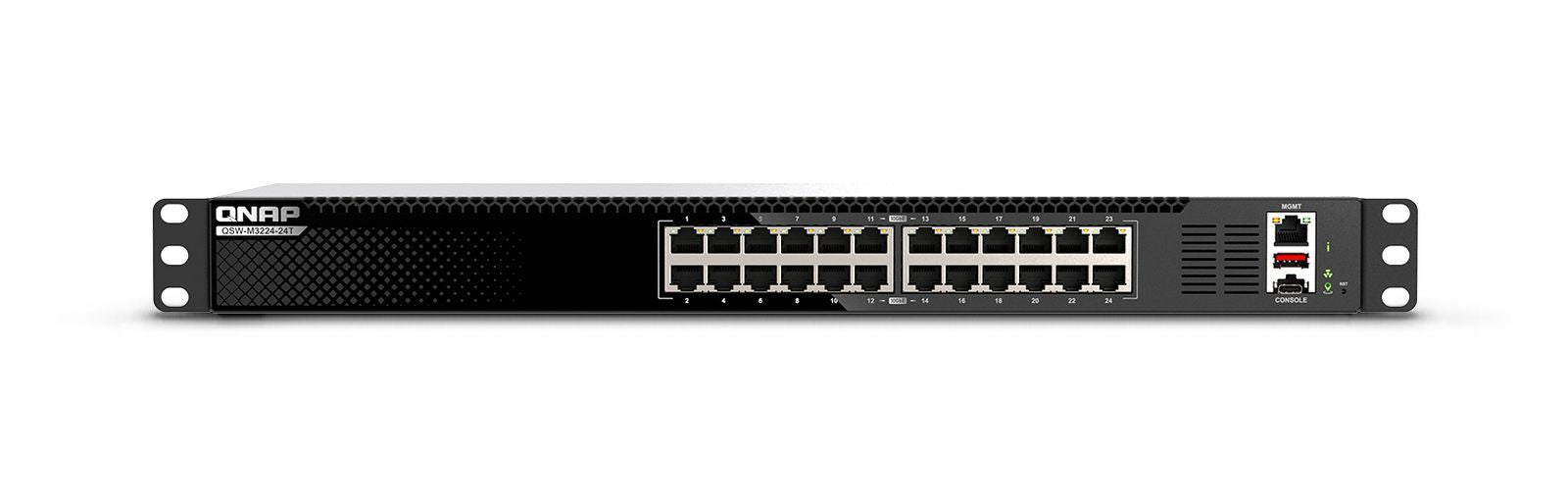 QNAP QSW-M3224-24T switch di rete Gestito L3 10G Ethernet (100/1000/10000) 1U Nero, Argento [QSW-M3224-24T]