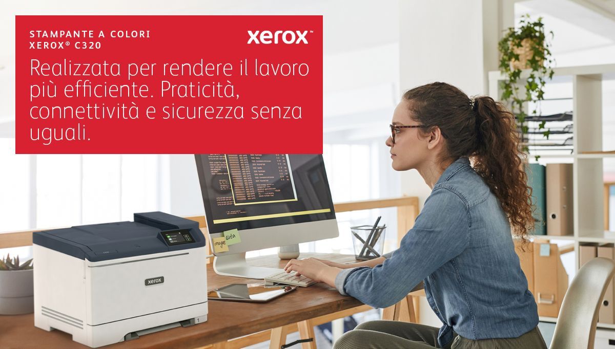 Xerox C325 A4 33 ppm Copia/Stampa/Scansione/Fax fronte/retro wireless PS3 PCL5e/6 2 vassoi 251 fogli [C320V_DNI]