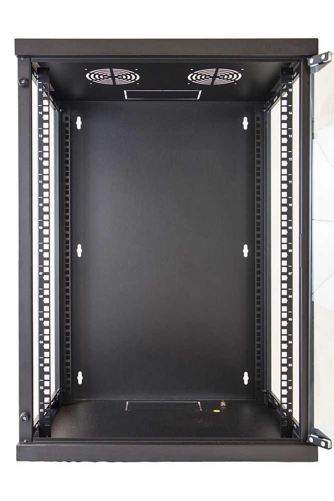 LINK Armadio Rack 19" 15 Unita' Da Muro Per Reti (A)750 X (L)540 X (P) 450 Mm Colore Nero Porta Vetro [LK1915UN]