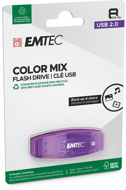 Emtec C410 8GB unità flash USB USB tipo A 2.0 Nero [ECMMD8GC410]