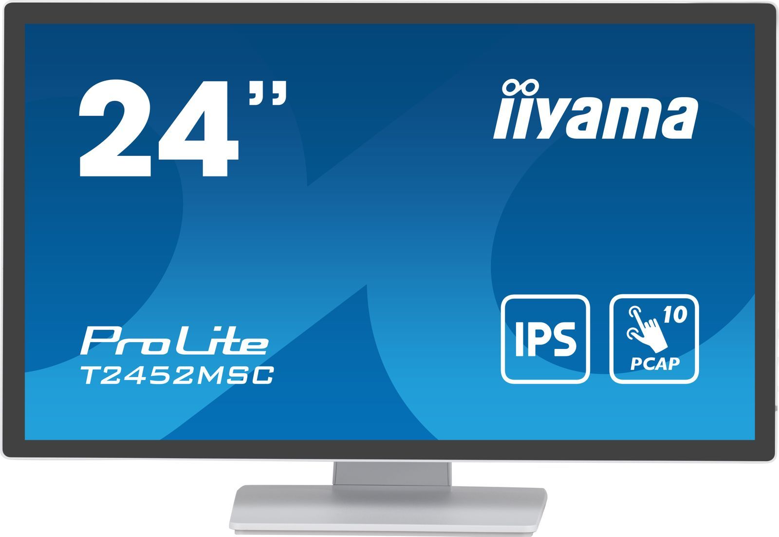 iiyama ProLite T2452MSC-W1 Monitor PC 60,5 cm (23.8") 1920 x 1080 Pixel Full HD LCD Touch screen Multi utente Bianco [T2452MSC-W1]