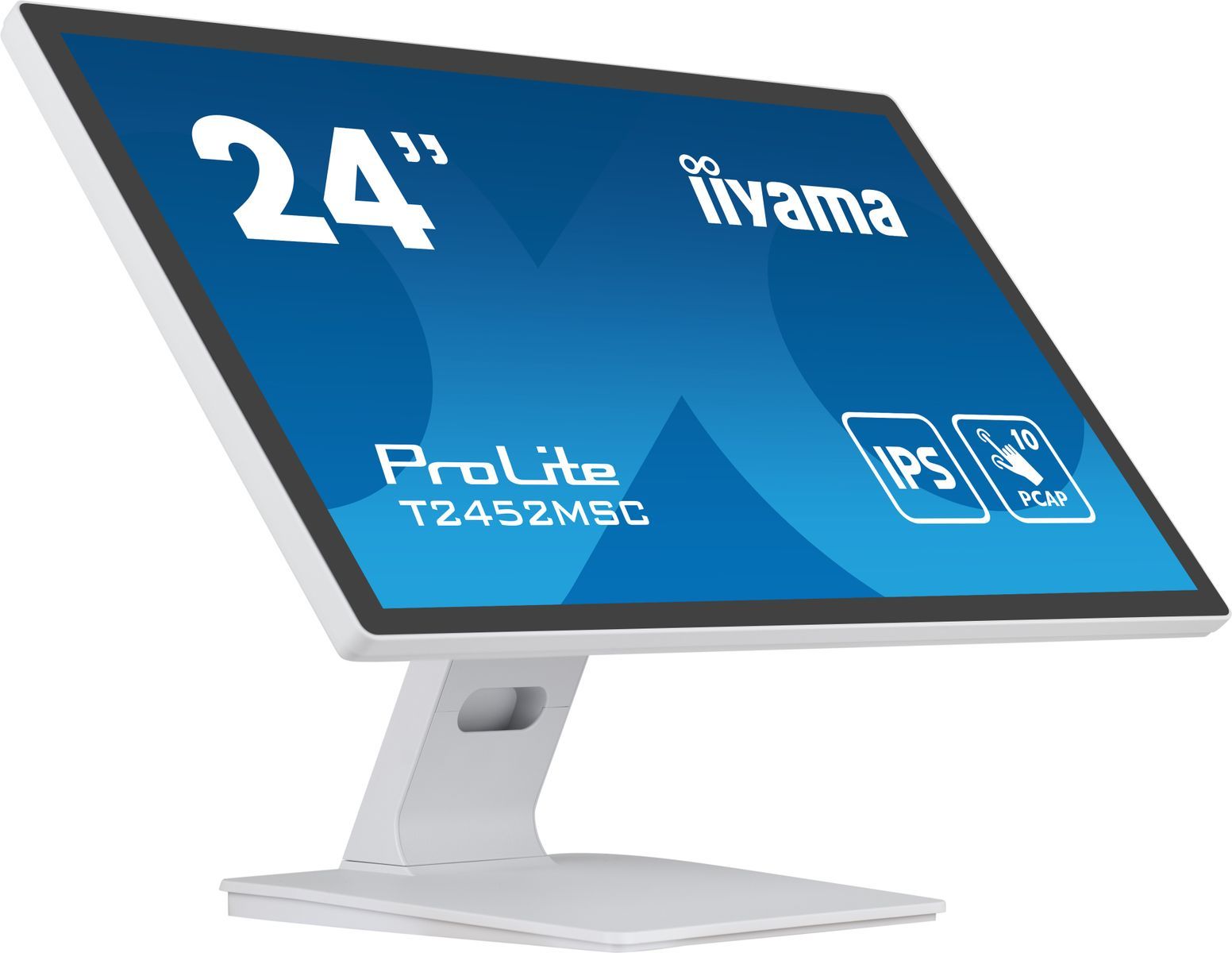 iiyama ProLite T2452MSC-W1 Monitor PC 60,5 cm (23.8") 1920 x 1080 Pixel Full HD LCD Touch screen Multi utente Bianco [T2452MSC-W1]