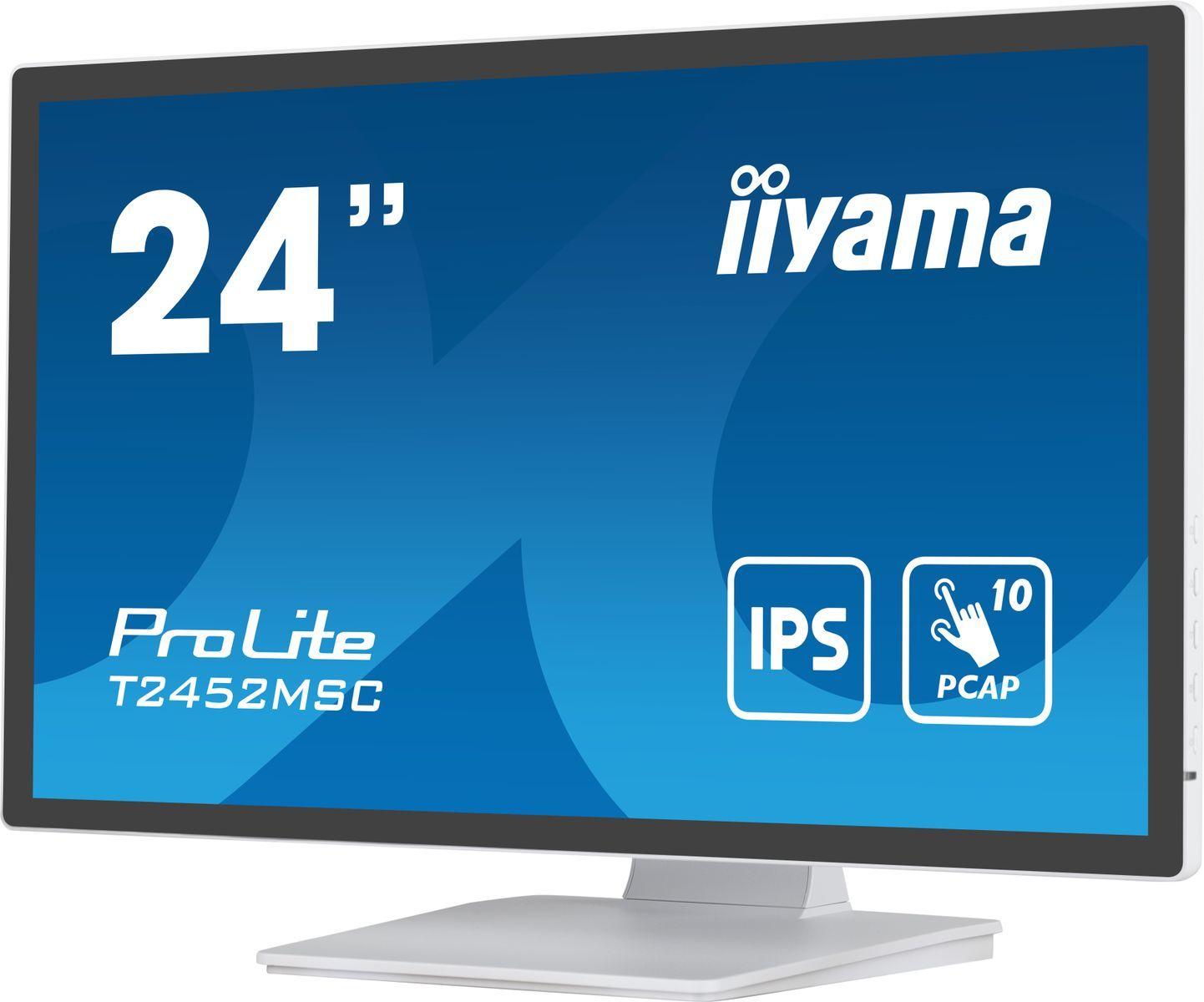 iiyama ProLite T2452MSC-W1 Monitor PC 60,5 cm (23.8") 1920 x 1080 Pixel Full HD LCD Touch screen Multi utente Bianco [T2452MSC-W1]