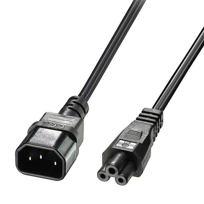 IEC C14 TO C5 CLOVERLEAF EXTENSION CABLE, 2M [LINDY30341]