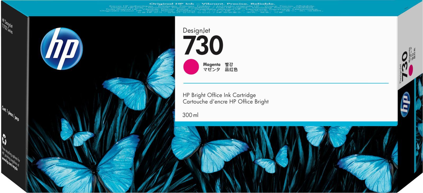 HP Cartuccia di inchiostro magenta DesignJet 730 da 300 ml [P2V69A]