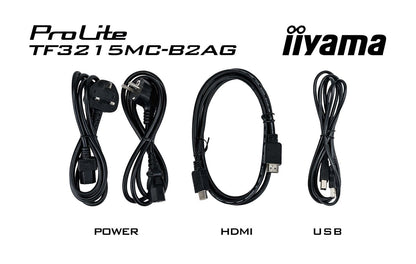 iiyama ProLite TF3215MC-B2AG Monitor PC 80 cm (31.5") 1920 x 1080 Pixel Full HD LED Touch screen Chiosco Nero [TF3215MC-B2AG]