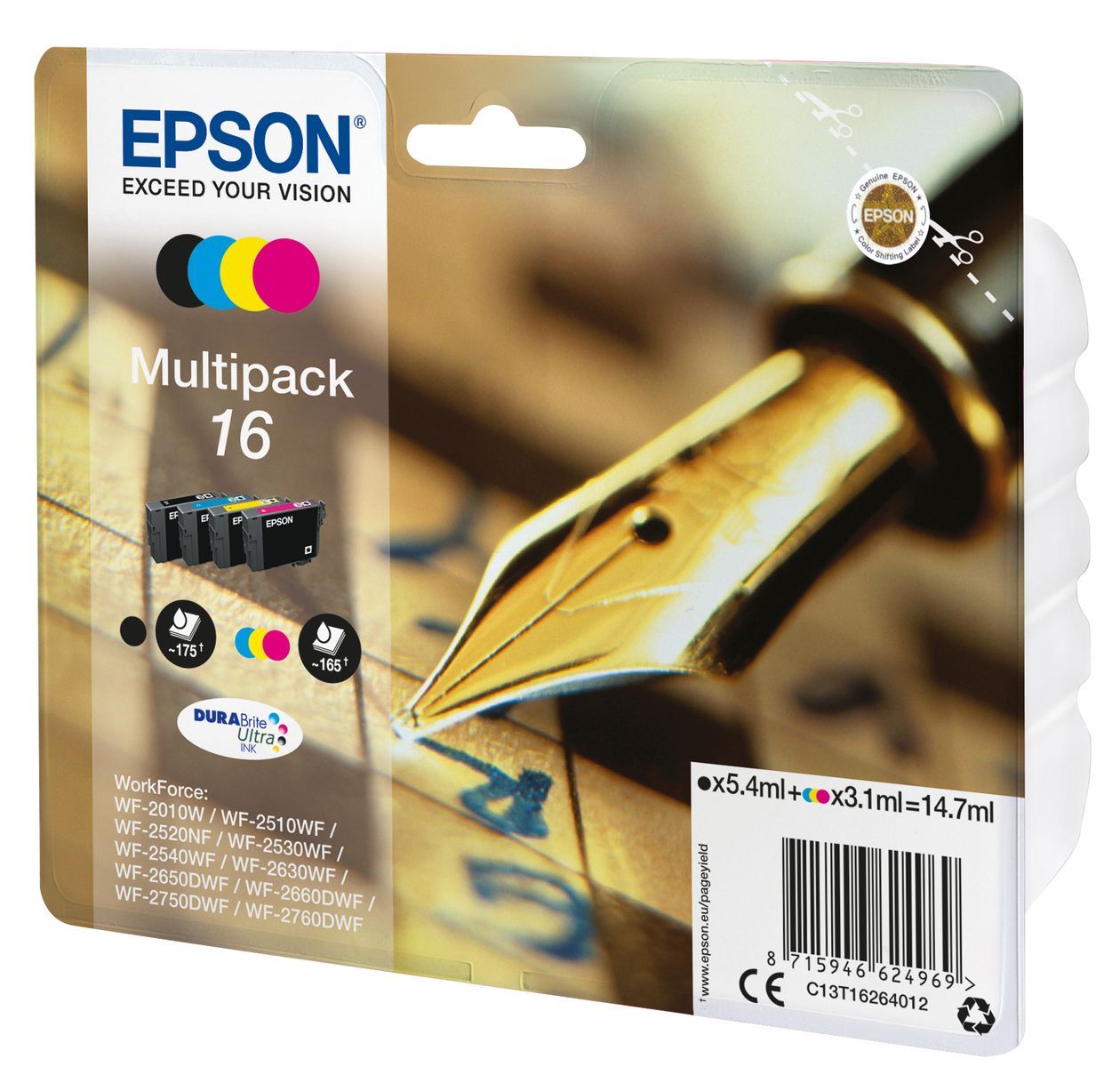 Epson Pen and crossword Multipack 4-colours 16 DURABrite Ultra Ink [C13T16264012]