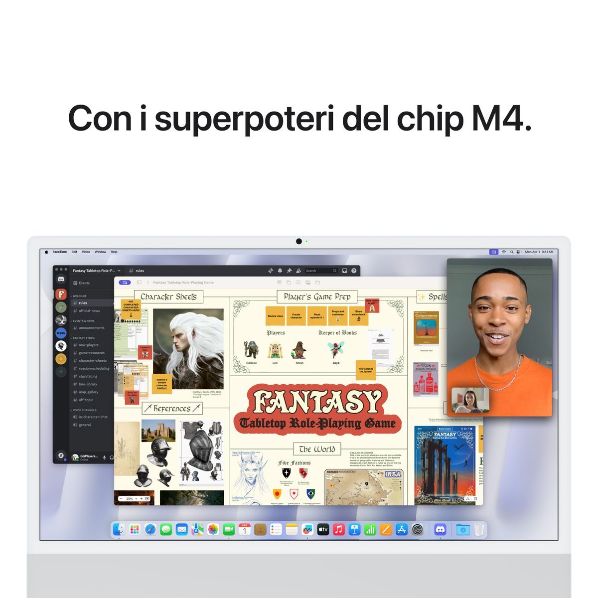 Apple iMac 24"Retina Display 4,5K, Chip M4 con CPU 10core, GPU 10core, 16GB, 512GB SSD, Argento [MWUV3T/A]