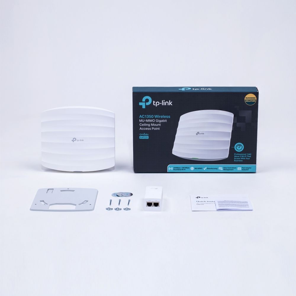 TP-Link Omada EAP225 punto accesso WLAN 1350 Mbit/s Bianco Supporto Power over Ethernet (PoE) [EAP225]