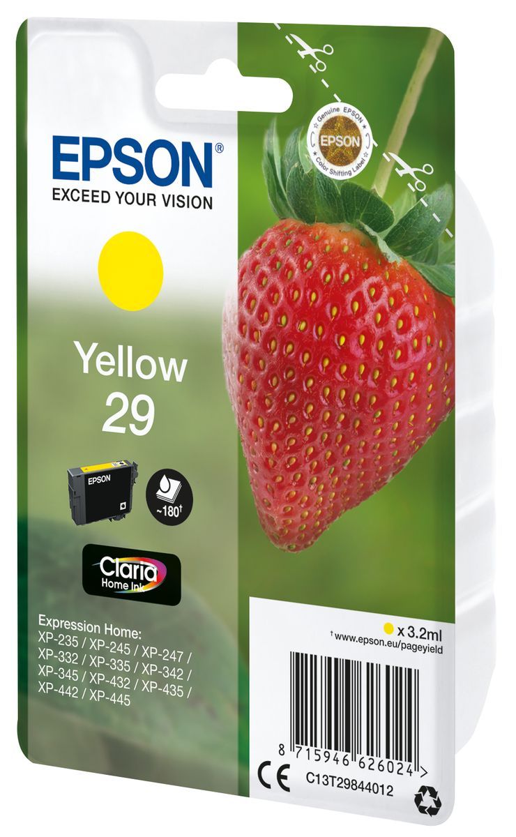 Epson Strawberry Cartuccia Fragole Giallo Inchiostri Claria Home 29 [C13T29844012]