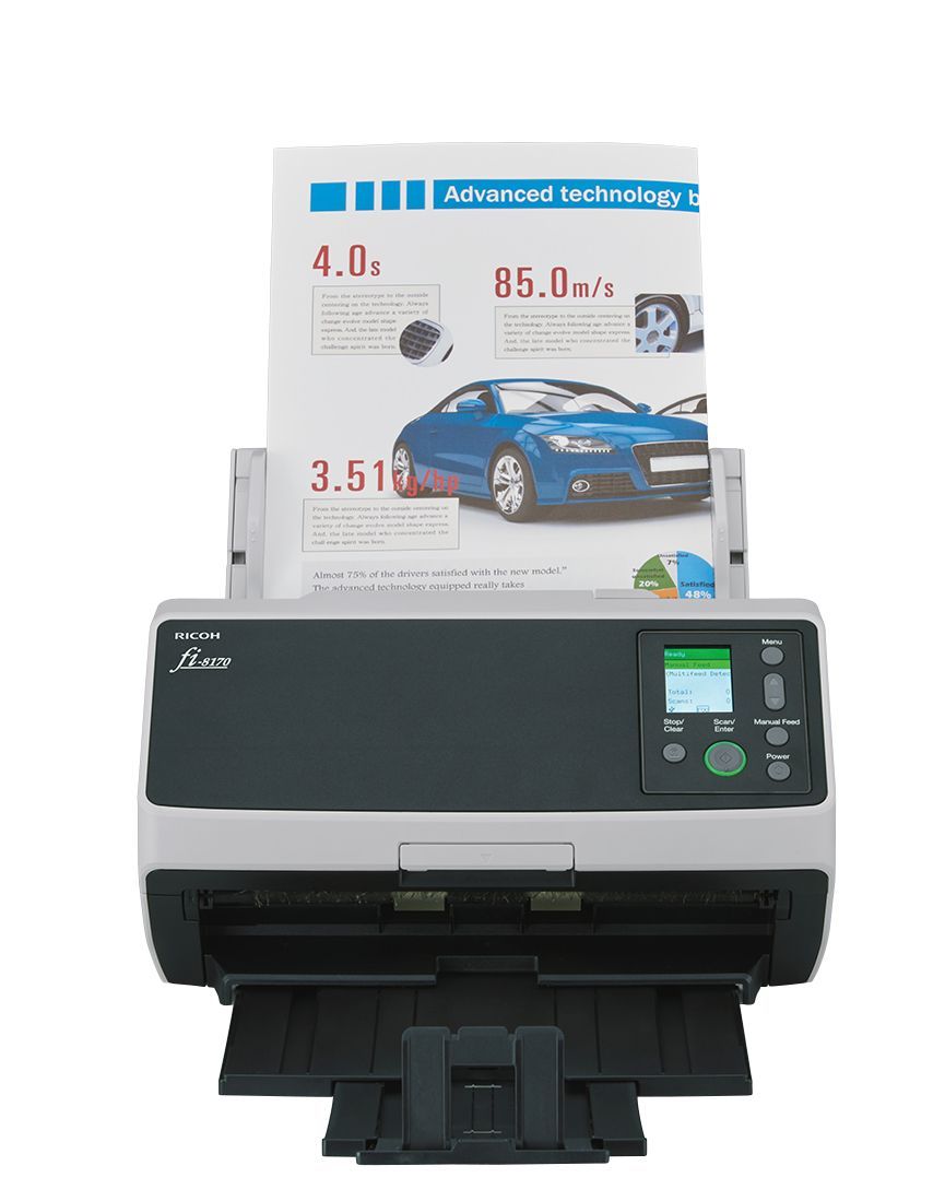 Ricoh fi-8170 ADF + scanner ad alimentazione manuale 600 x 600 DPI A4 Nero, Grigio [PA03810-B051]