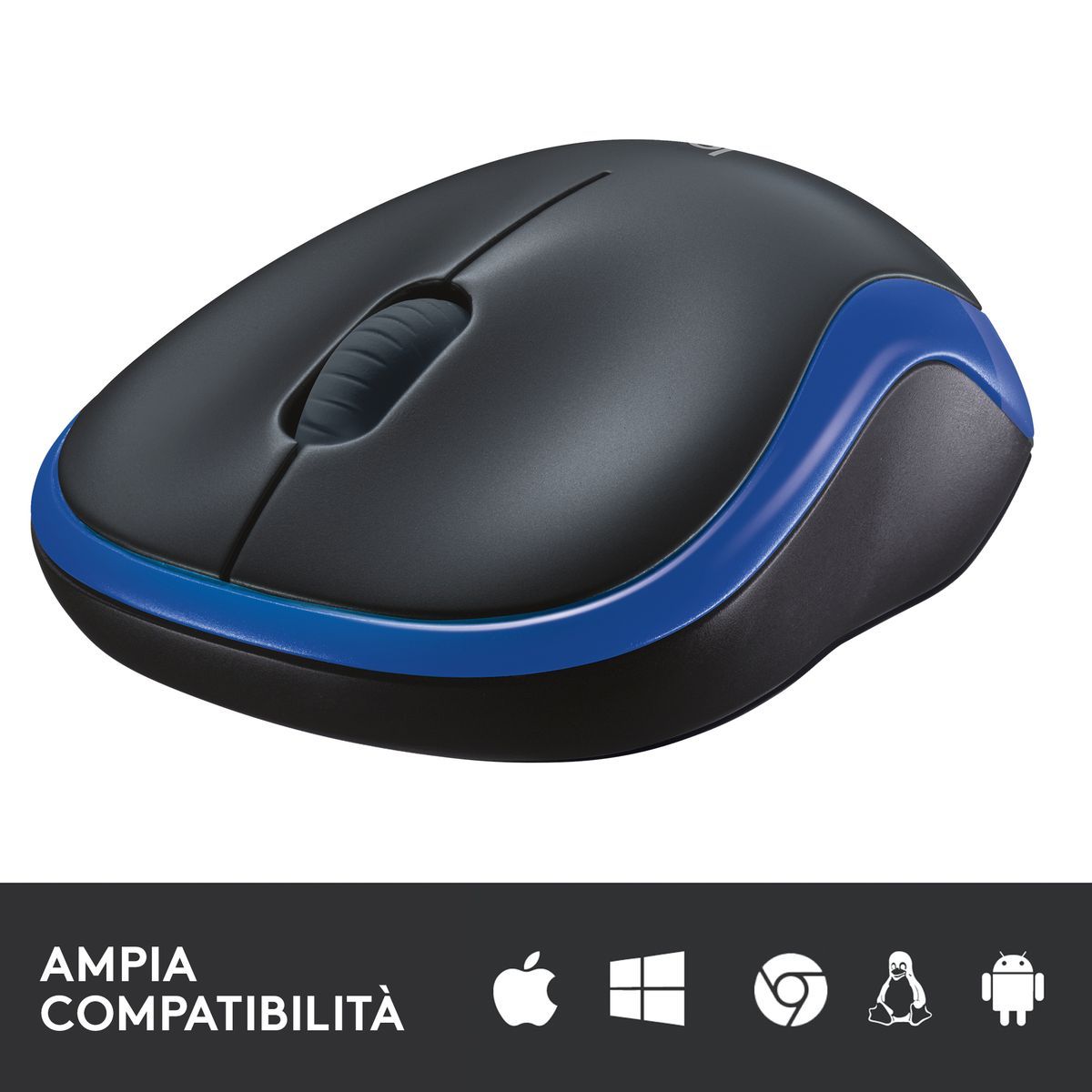 Logitech M185 mouse wireless (blu) [910-002236]