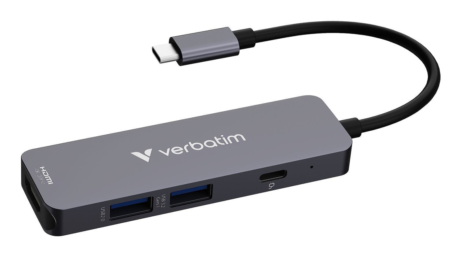 Verbatim 32155 hub di interfaccia USB 3.2 Gen 1 (3.1 Gen 1) Type-C 5000 Mbit/s Grigio [32155]