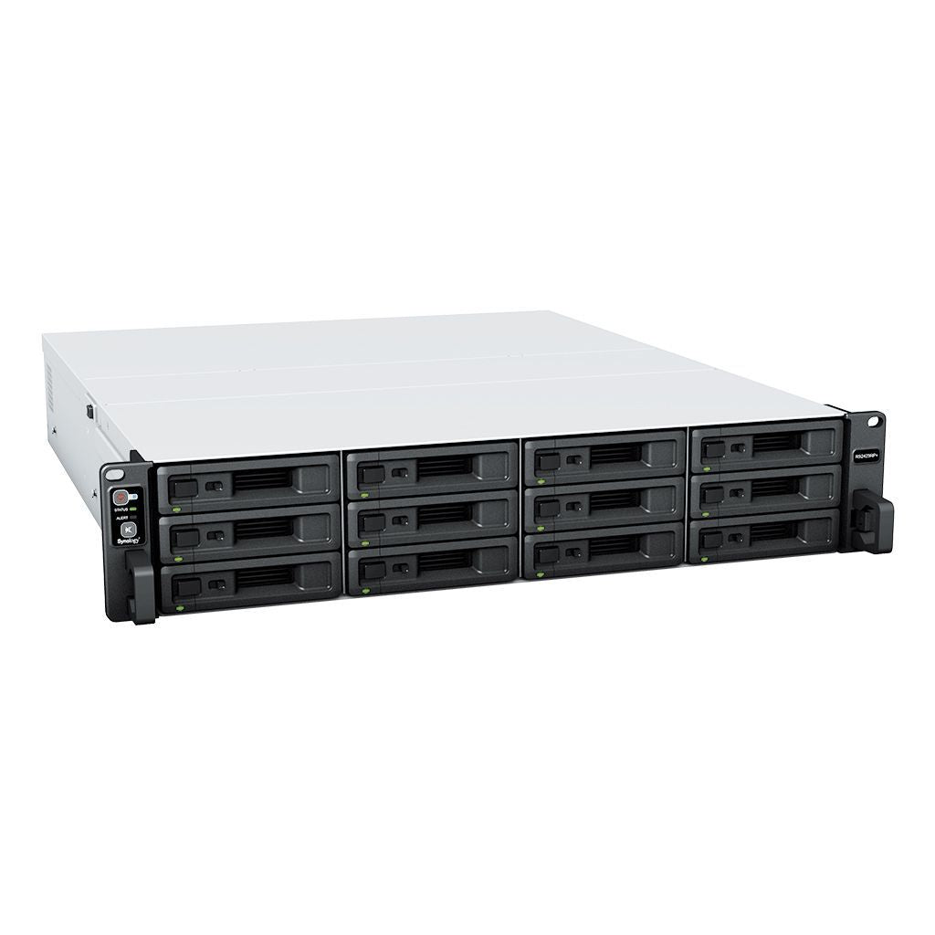 Synology RackStation RS2423+ server NAS e di archiviazione Armadio (2U) Ryzen Embedded V1780B 8 GB DDR4 0 TB DiskStation Manager Nero, Grigio [RS2423+]