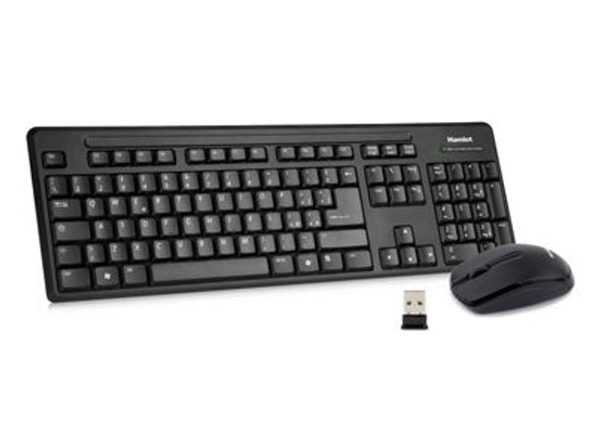 Hamlet Wireless Desktop kit mouse, tastiera italiana wireless 2.4 GHz con nano ricevitore [XKKITAMICEW]