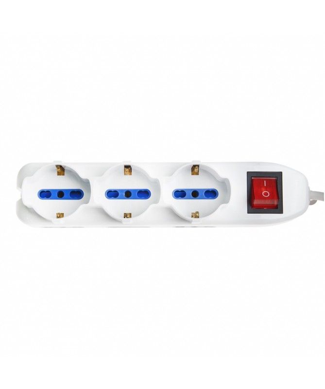 Vultech Multipresa bipasso 9 posti con tasto ON/OFF 16A [MU-02]