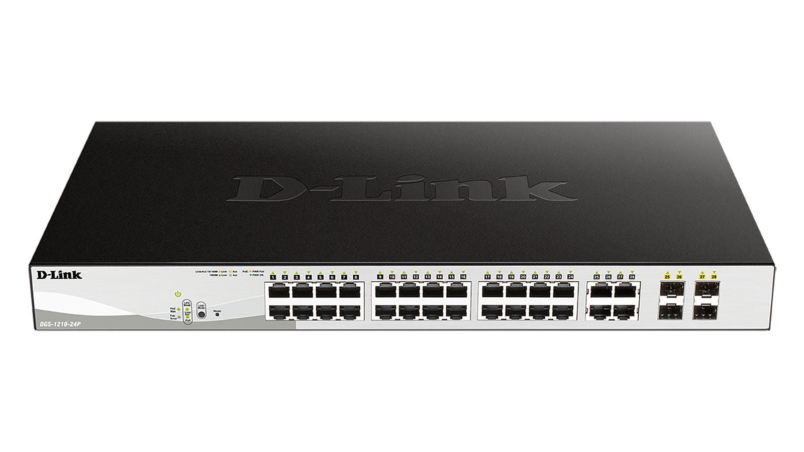 D-Link DGS-1210-24P Gestito L2 Gigabit Ethernet (10/100/1000) Supporto Power over Ethernet (PoE) Nero [DGS-1210-24P]