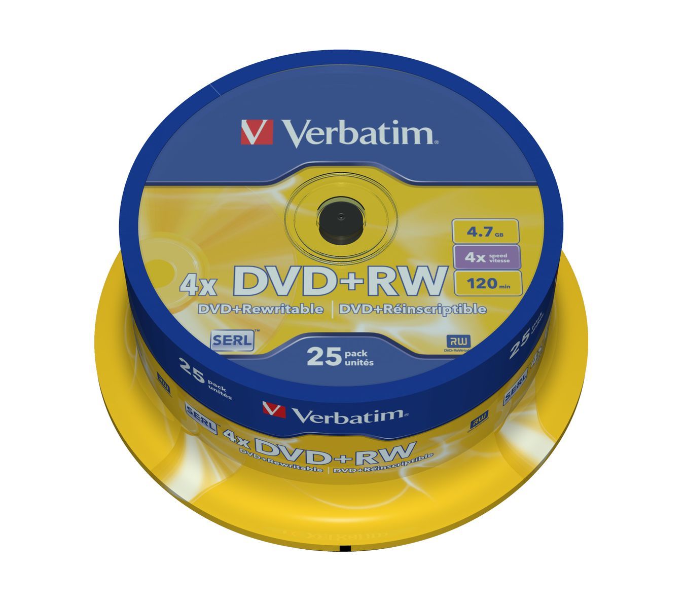 Verbatim DVD+RW Matt Silver 4,7 GB 25 pz [43489]