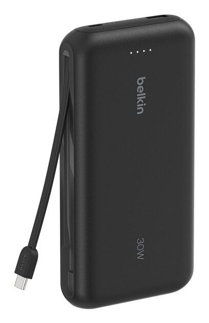 20K PD30W INTEGRATED USB-C CABLE POWER BANK, BLACK [BPB024HQBK]
