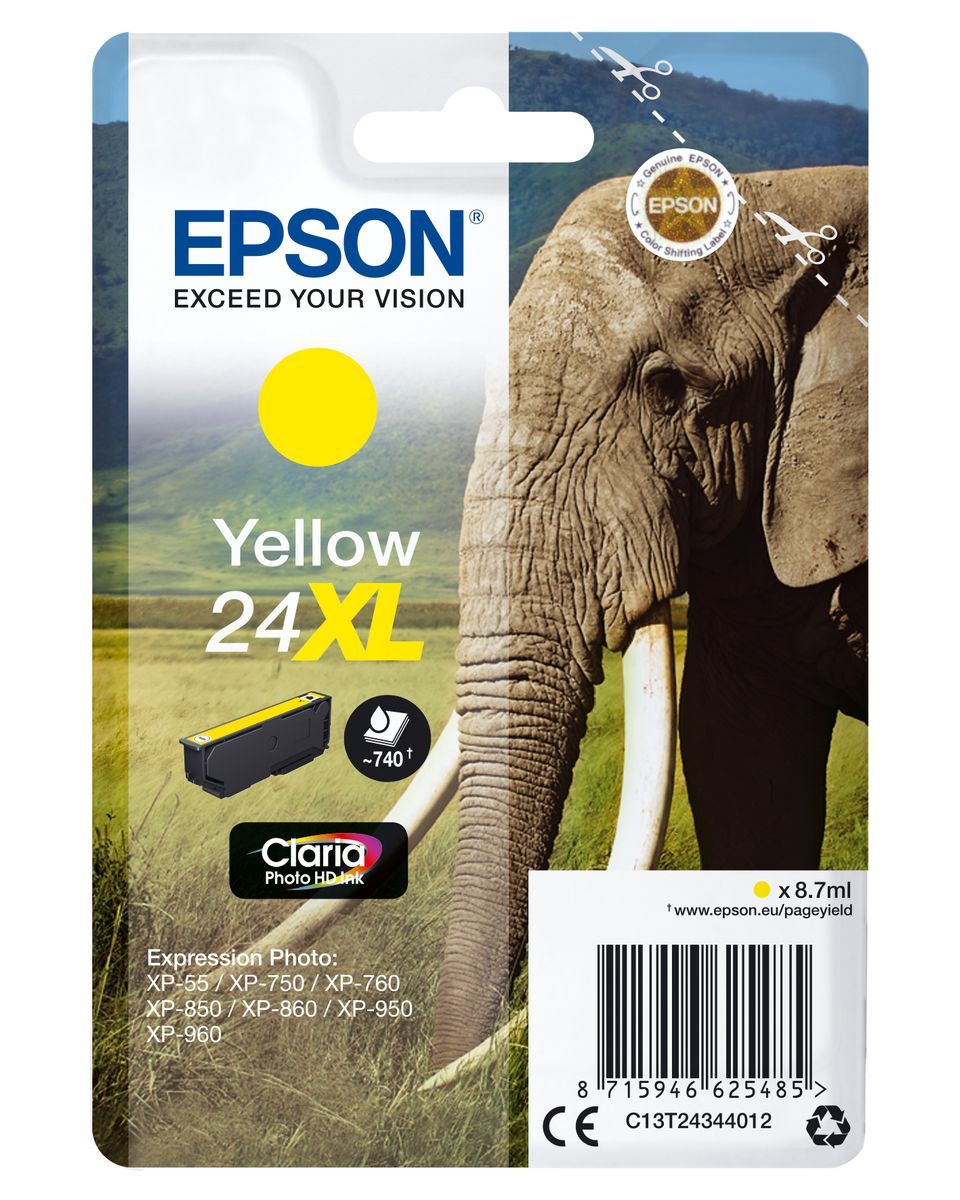 Epson Elephant Cartuccia Giallo XL [C13T24344012]