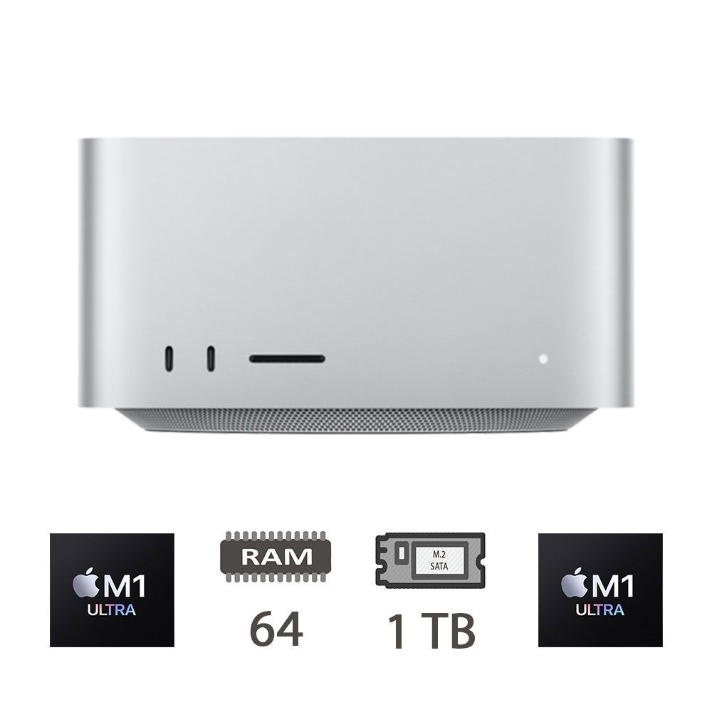 MAC STUDIO (2022)M1 ULTRA-20C/64/1TB/48C GPU/2Y [007981PCR-EU]