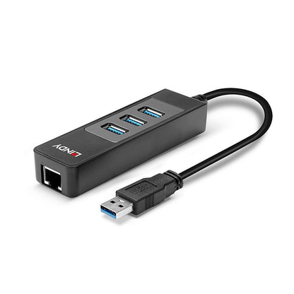 Lindy 43176 hub di interfaccia USB 3.2 Gen 1 (3.1 Gen 1) Type-A 5000 Mbit/s Nero [LINDY43176]