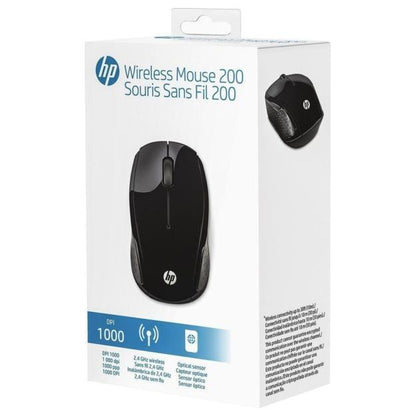 HP 200 mouse RF Wireless Ottico 1000 DPI Ambidestro Nero [X6W31AA#ABB]