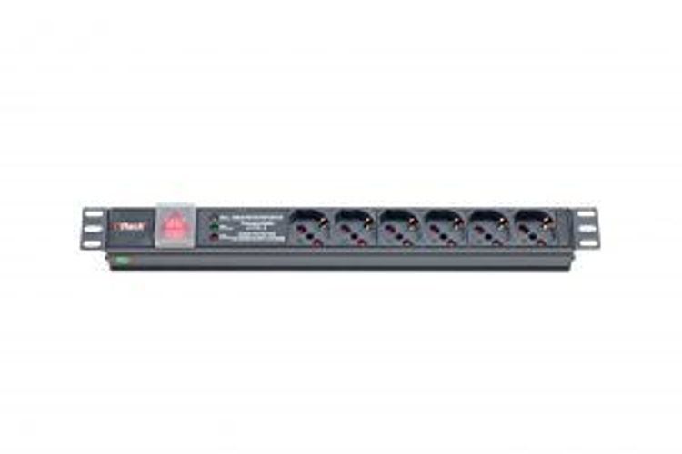 PDU 6 PRESE BIPASSO-SCHUKO PROT.SOVRATENSIONE 1U [ITR-309145]