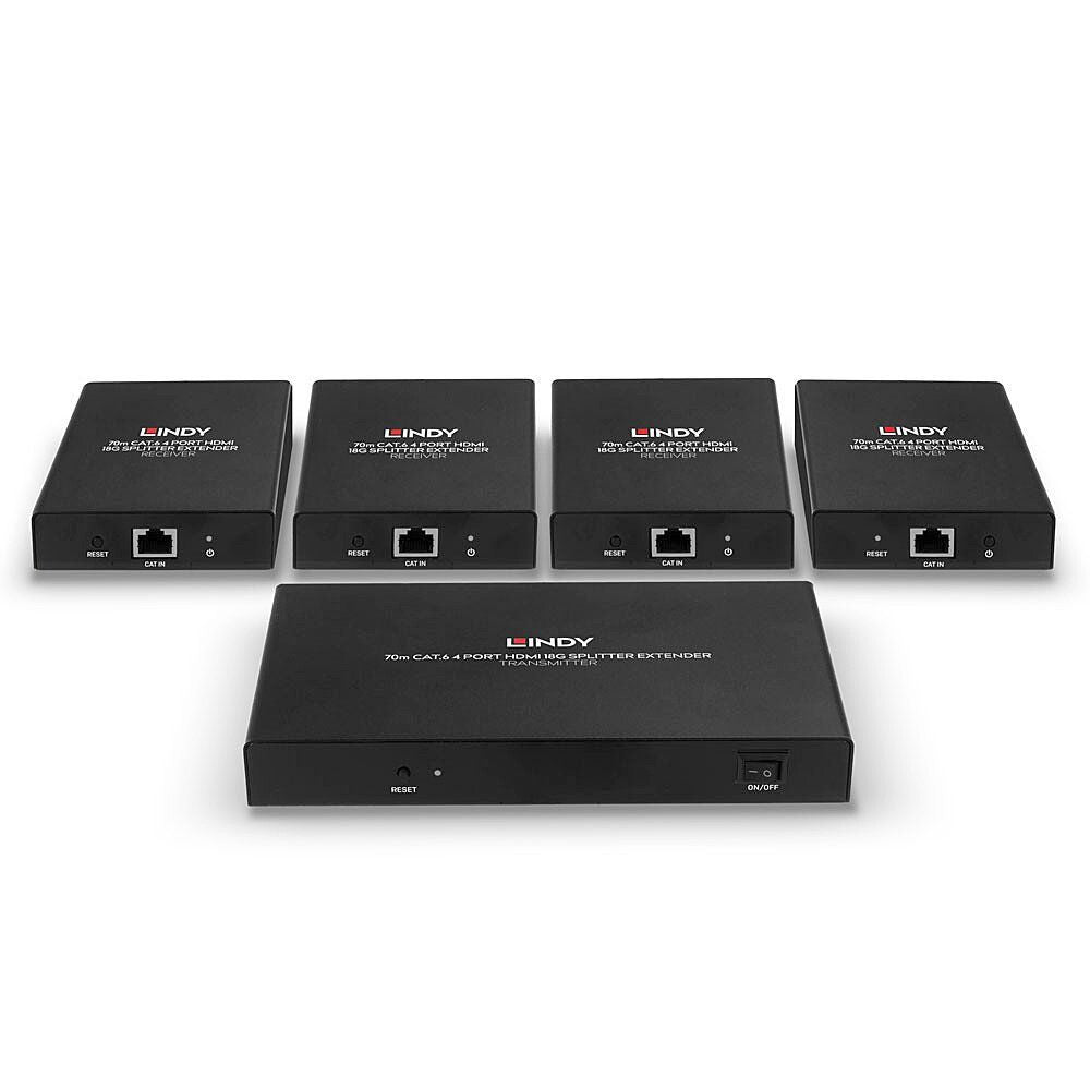 Lindy 38262 moltiplicatore AV Trasmettitore e ricevitore AV Nero [LINDY38262]