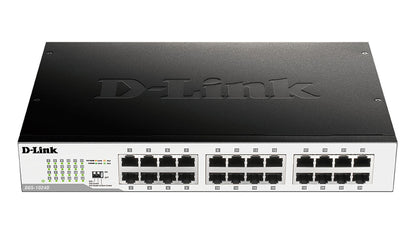D-Link DGS-1024D switch di rete Non gestito Gigabit Ethernet (10/100/1000) 1U Nero, Argento [DGS-1024D]