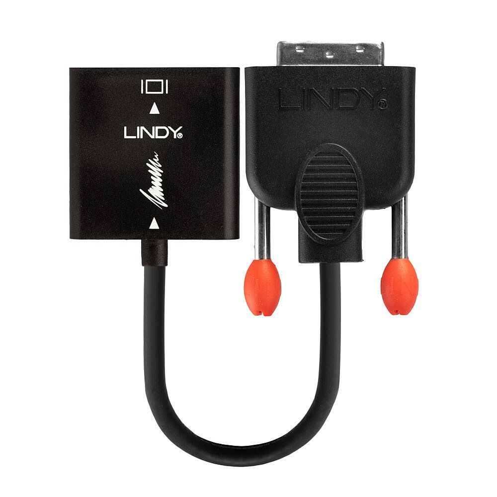 Lindy 38189 cavo e adattatore video 0,1 m DVI-D VGA (D-Sub) Nero [LINDY38189]