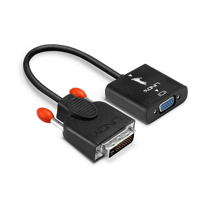 Lindy 38189 cavo e adattatore video 0,1 m DVI-D VGA (D-Sub) Nero [LINDY38189]