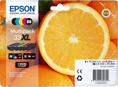 Epson Oranges Multipack 5-colours 33XL Claria Premium Ink [C13T33574011]