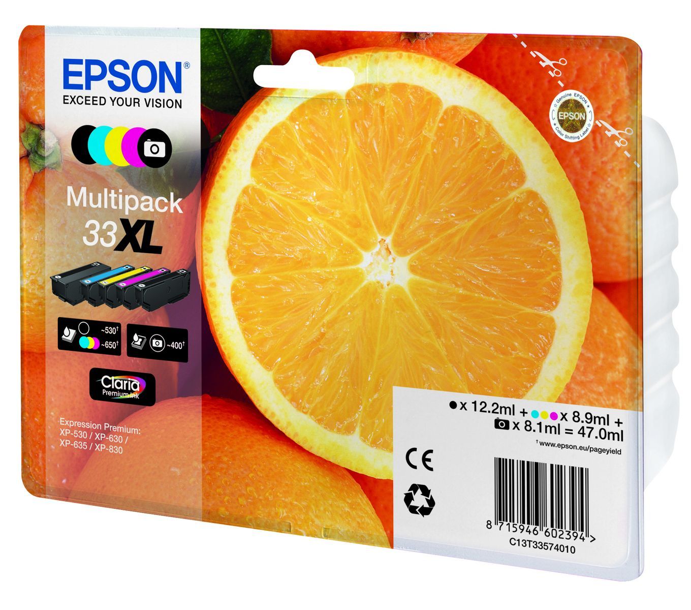 Epson Oranges Multipack 5 colori Claria Premium Arance 33XL [C13T33574011]