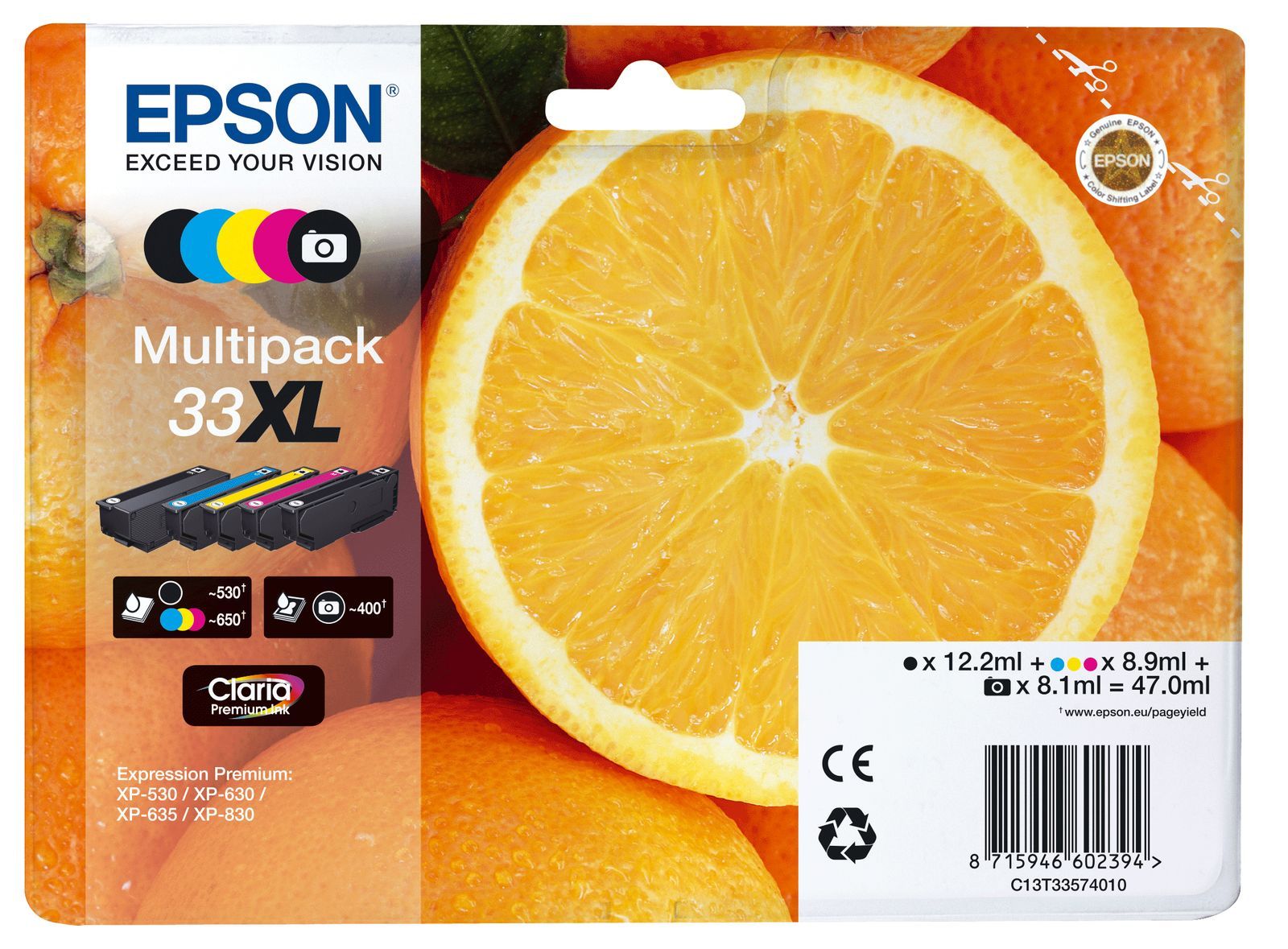 Epson Oranges Multipack 5 colori Claria Premium Arance 33XL [C13T33574011]