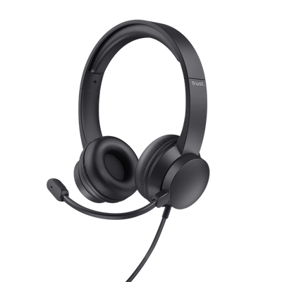 Trust HS-150 Auricolare Cablato A Padiglione Ufficio Nero [25333]