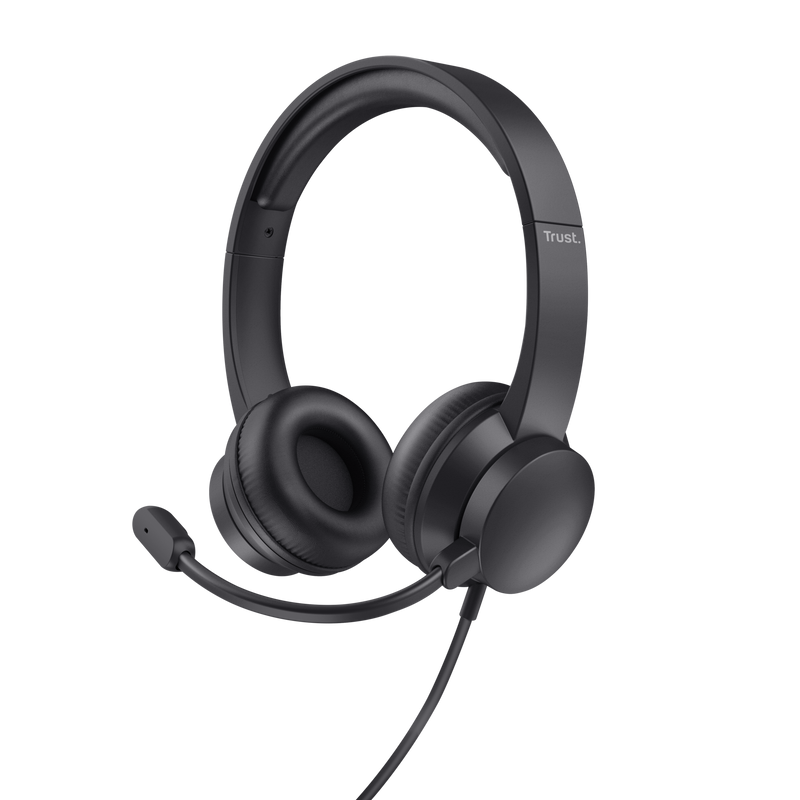 Trust HS-150 Auricolare Cablato A Padiglione Ufficio Nero [25333]