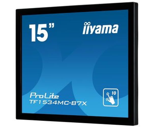 iiyama TF1534MC-B7X Monitor PC 38,1 cm (15") 1024 x 768 Pixel XGA LED Touch screen Multi utente Nero [TF1534MC-B7X]