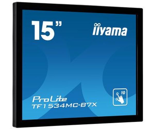 iiyama TF1534MC-B7X Monitor PC 38,1 cm (15") 1024 x 768 Pixel XGA LED Touch screen Multi utente Nero [TF1534MC-B7X]